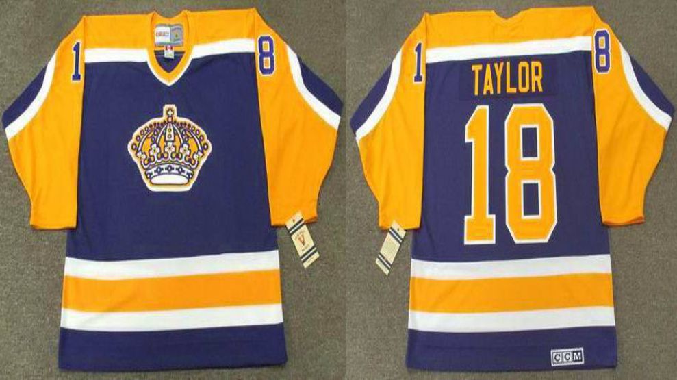 2019 Men Los Angeles Kings 18 Taylor Blue CCM NHL jerseys